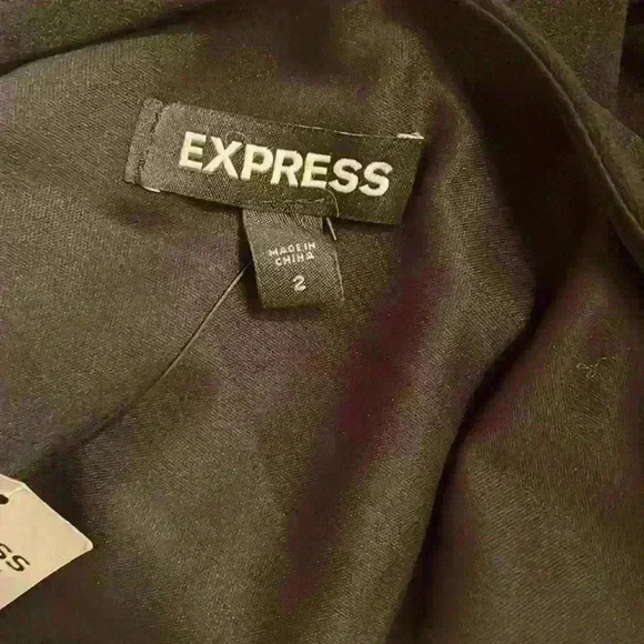 Sexy cold shoulder Express black with rhinestones emblements size 2 - Picture 6 of 9